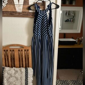 Blue Striped Romper
